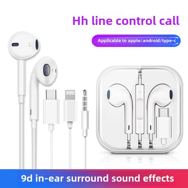 Universal In-ear Wired Earphones with Mic for Huawei, Apple, Android