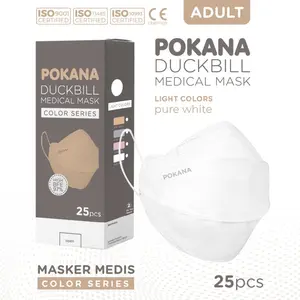 POKANA Duckbill 4ply Earloop Surgical Face Mask Adult - 25pcs masker