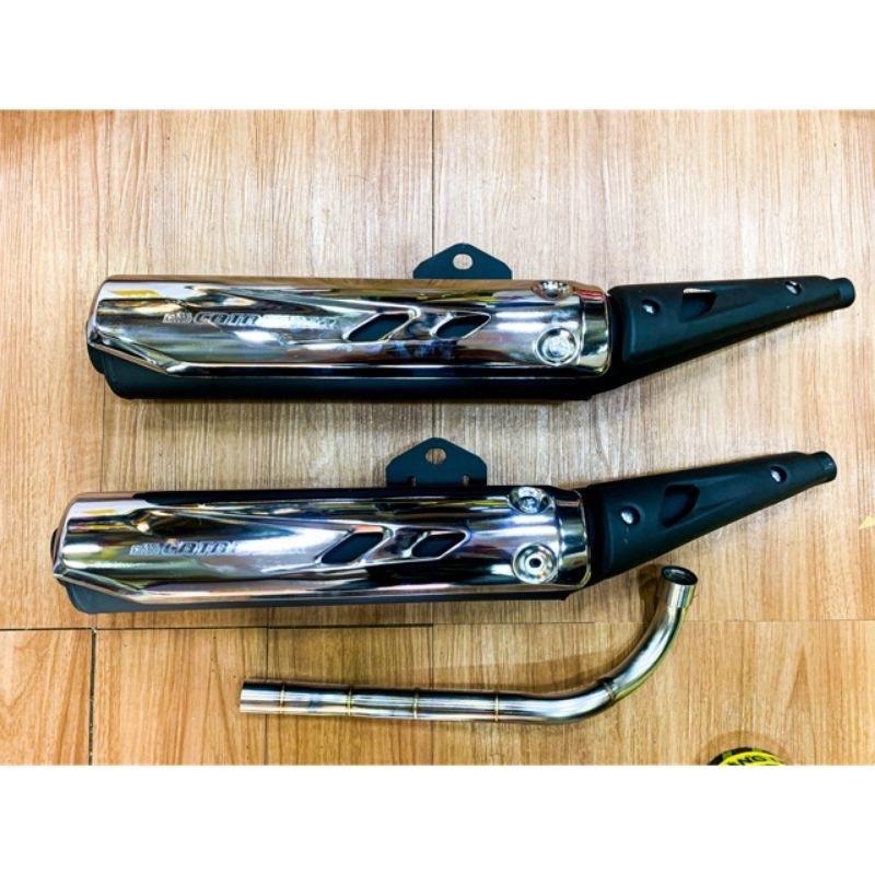 pô ex2010 gắn sirius kèm cổ inox phụ kiện xe máy Phụ Tùng ống xả khí thải