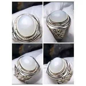 CINCIN BATU BIDURI BULAN/MONSTONE SUPER GIWANG NATURAL 100%