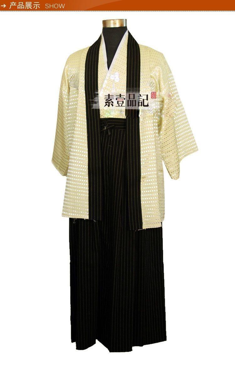 Product Introduction of [3143 People Collected] Men's Anime Costume Kimono Japanese Style Male Samurai Costume Japanese Kimono Men Japanese Traditional Costume Performance Costume 5