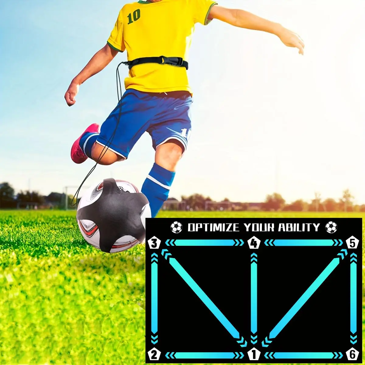 1 Football Training Set, Improved Ball Feel, Ball Control Training, Perfect Valentine's Day Gift, Easter Gift Indoor Training Mat