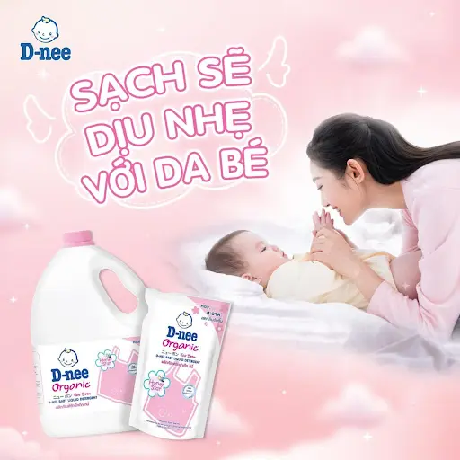 Nước giặt D.nee Thái Lan 3000ml,nước giặt xả quần áo d.nee chính hãng  (date mới, 5 màu) giặt  baby giặt  baby 2