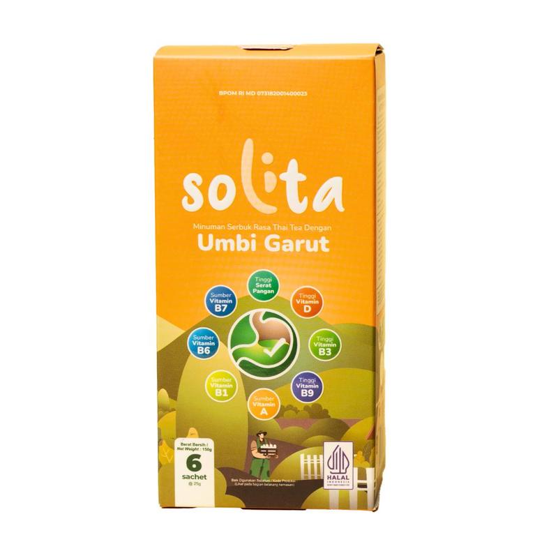 Solita Umbi Garut Thai Tea Travel Pack isi 6Sachet 2