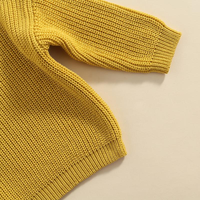 Toddler Baby Round Neck  Warm Long Sleeve Candy Color Knit Pullovers 4