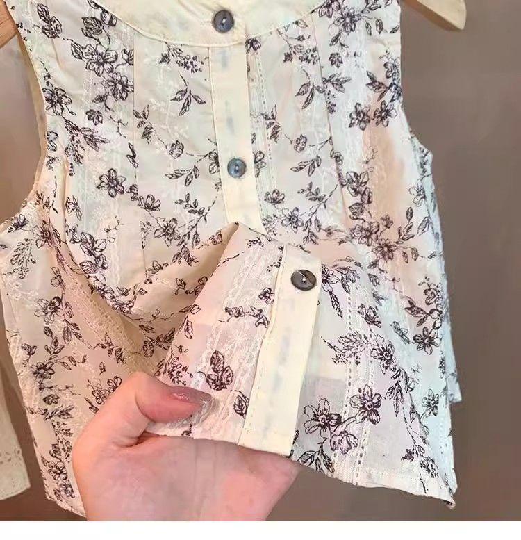 Product Introduction of Áo Sơ Mi Bé Gái, Áo Cánh Và Quần Chống Muỗi, Không Tay, Bộ Đồ Hai Mảnh Phong Cách Phương Tây, Thích Hợp Cho Mùa Hè, Áo Sơ Mi Búp Bê Cho Trẻ Em, Hàng Mới Về 12