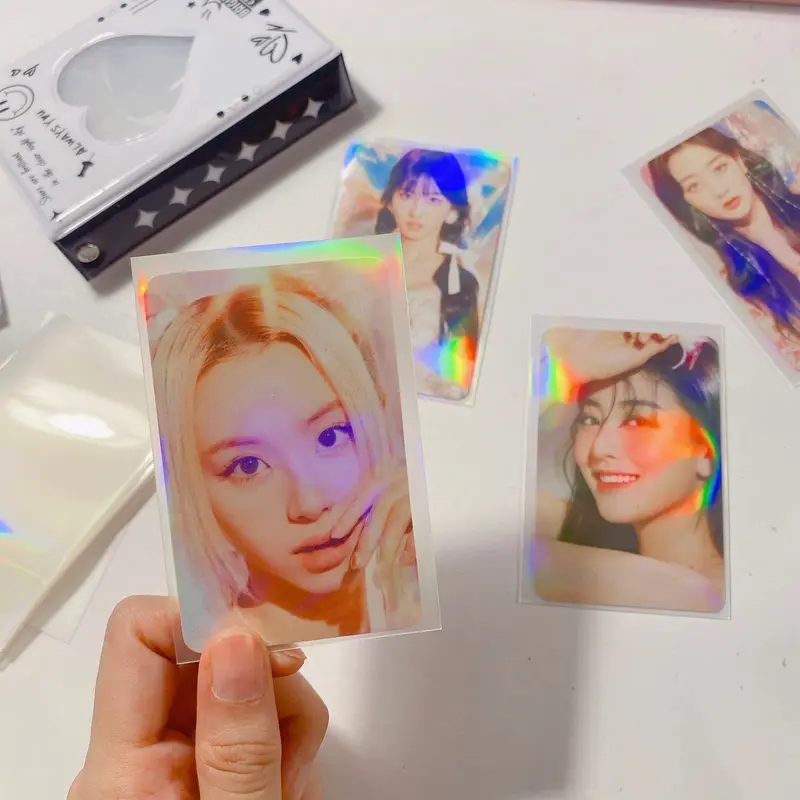 SHINSDAY (20pcs) Inner Sleeve 56x87mm Hologram Rainbow Unseal Pelindung Photocard PC Kpop 5