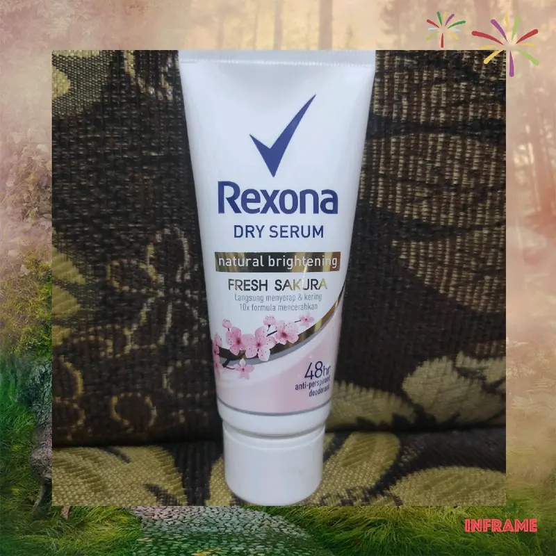 Deodorant Rexona Dry Serum Fresh Sakura 50ml dengan Pencerah Alami dan Vitamin E - Ketiak, Memutihkan, Memudarkan, Roll, Wanita 0
