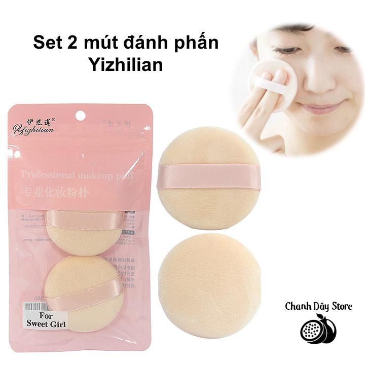 Set 2 bông phủ phấn mềm mịn nội địa Trung dùng thay thế 0