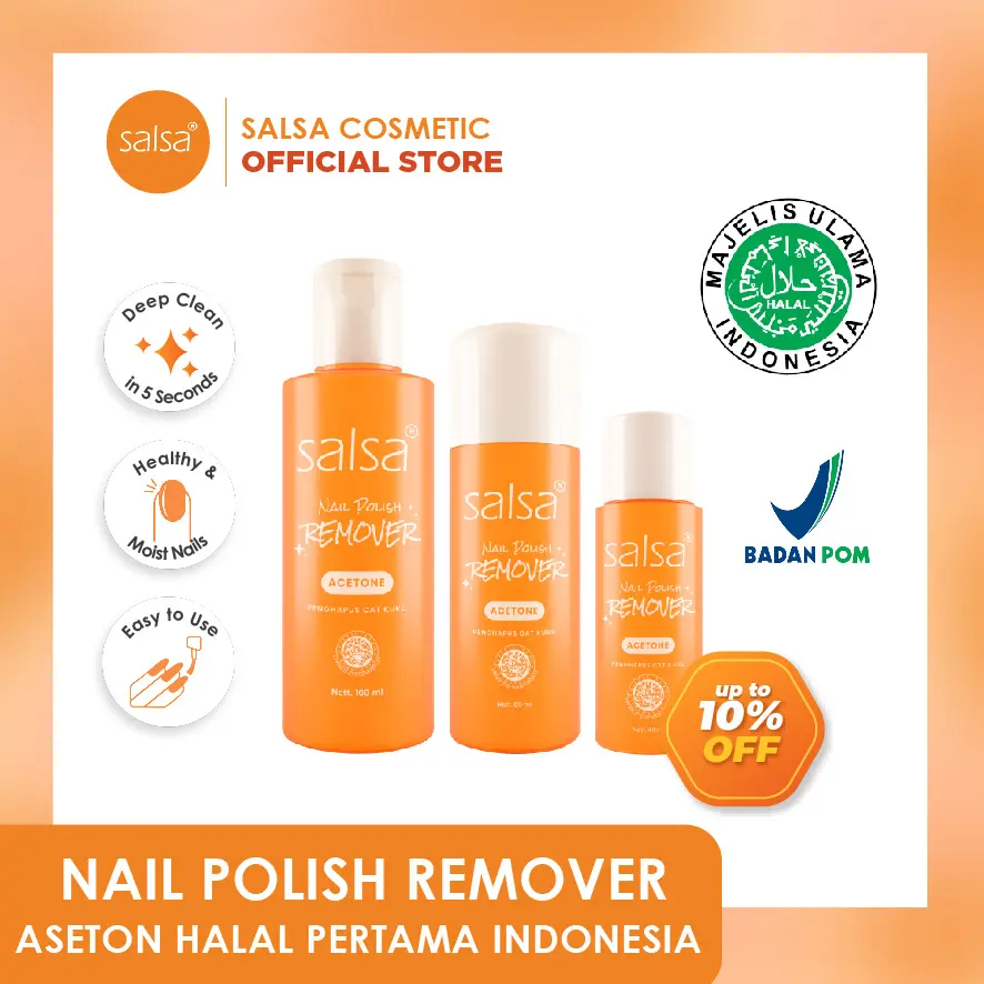 SALSA Nail Polish Remover - Aseton HALAL Cairan Pembersih Kutek Cat Kuku