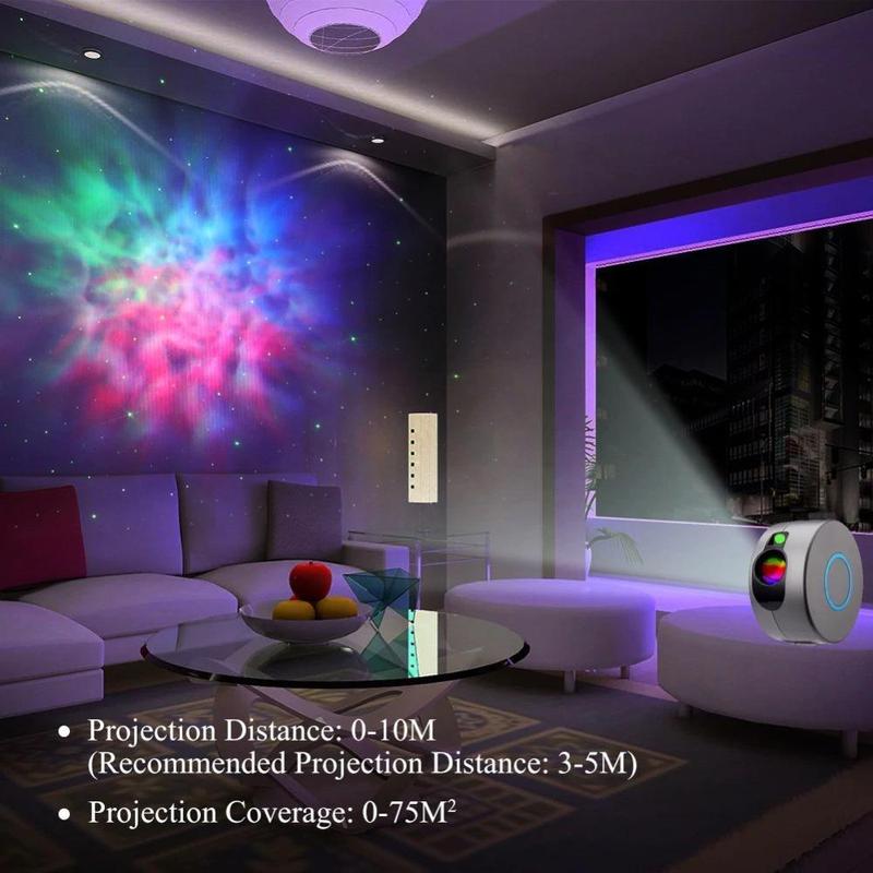 Product Introduction of LEDเลเซอร์โปรเจคเตอร์ดาวGalaxy Lightเนบิวลาโคมไฟไฟตกแต่งห้องคริสต์มาสสำหรับเด็กและผู้ใหญ่สมาร์ทไฟกลางคืนสำหรับห้องนอนพร้อมลำโพงบลูทูธAPPควบคุมรีโมทคอนโทรล 20