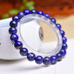 Gelang Tangan Lingkaran Tunggal, Bahan Lapis Lazuli, Dioptimumkan oleh Kilang, Gelang Batu Putih, 8mm, Gaya Etnik