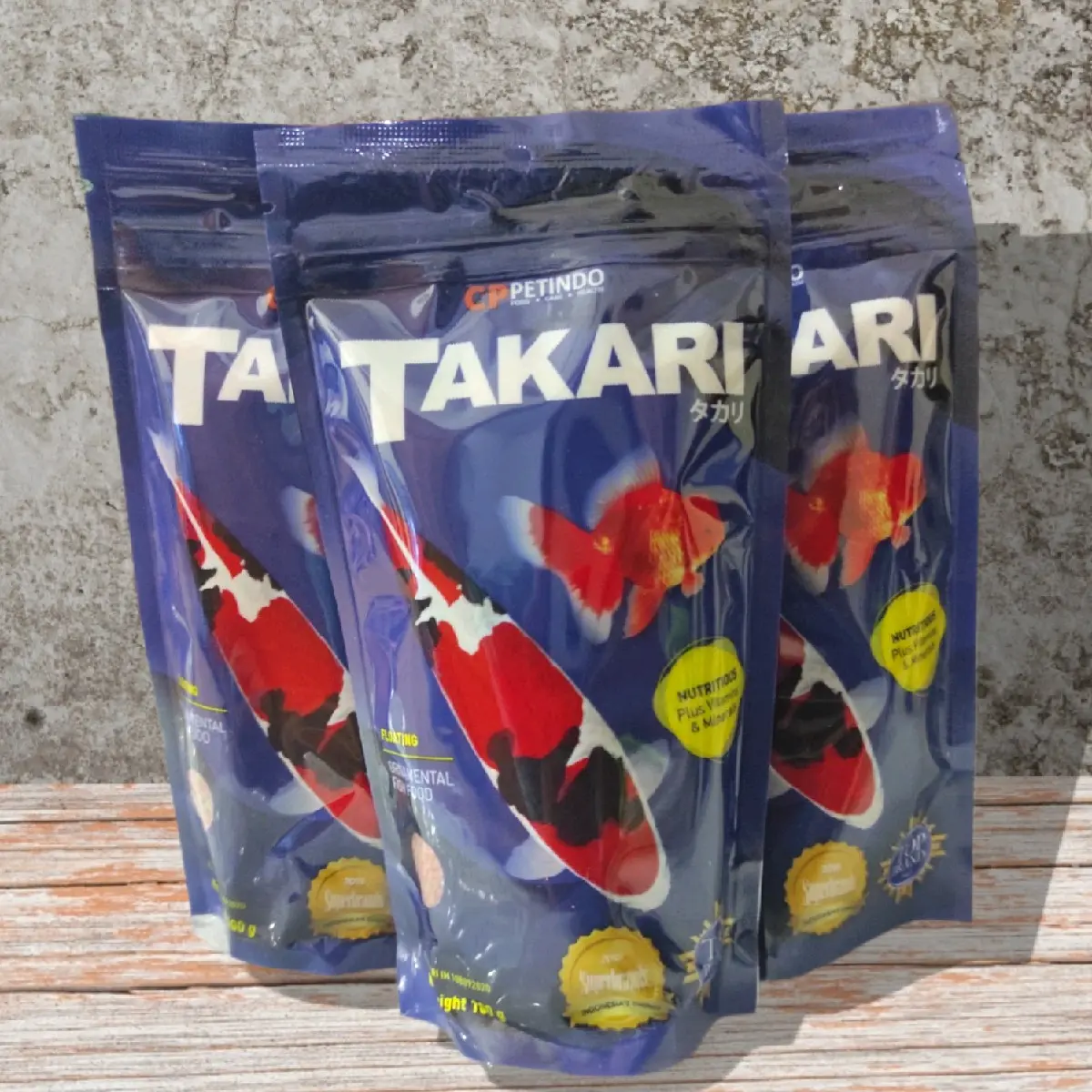 Pakan ikan hias pellet fish food mix colour floating takari 1mm 100gr