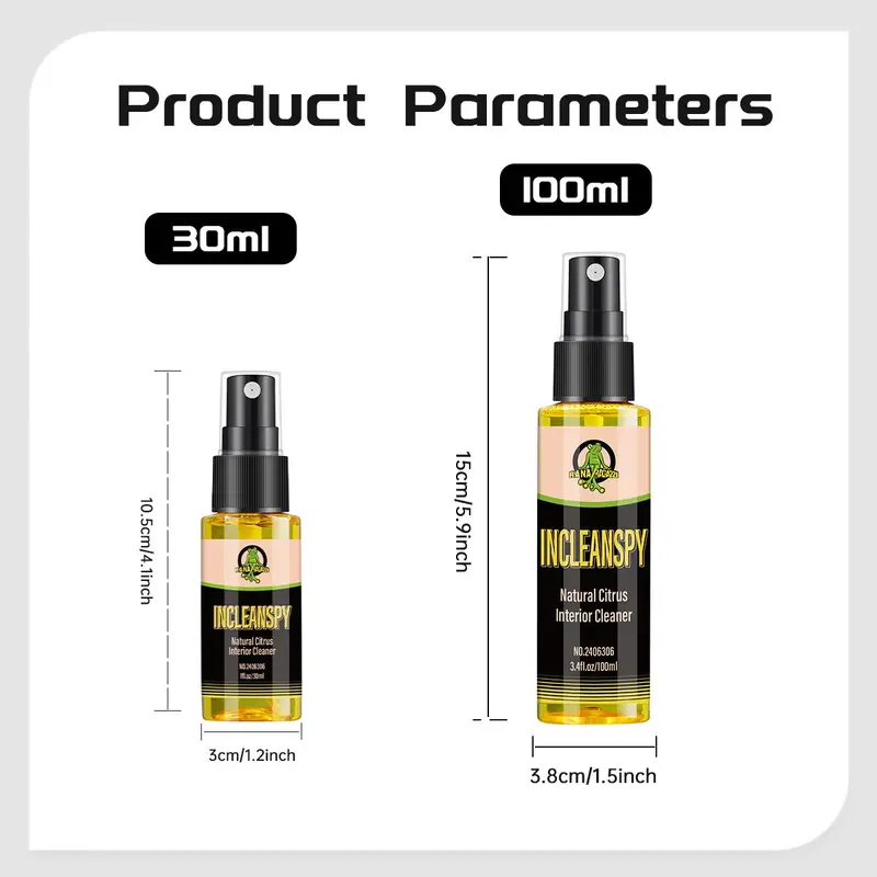 Car Interior Stain Removal, 30ml/100ml Portable Stain Remover for Car Interior Stains Cleaning, Multipurpose Leather Cleaner for Car & Home 1