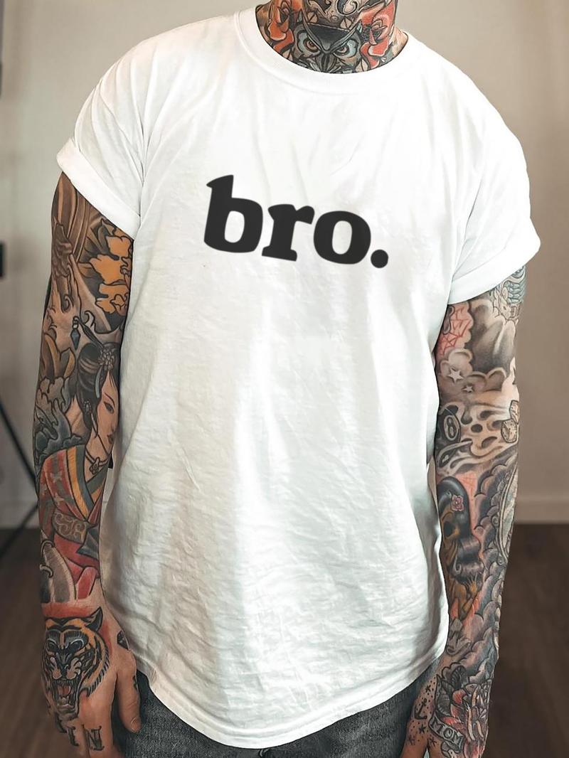 Product Introduction of Men's 100% Cotton Casual T-Shirt - Soft Crew Neck Tee with "BRO" Graphic Print, Lightweight & Comfortable for Summer Outdoor & Loungewear, Outdoor Tshirt | Casual Style Shirt | Breathable Cotton 17