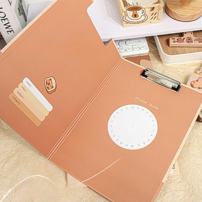 TOPER Papan Jalan Ujian Capybara With Cover Buka Tutup A4 Clipboard Lucu Motif Kapibara Tebal Aesthetic Cute Estetik 4