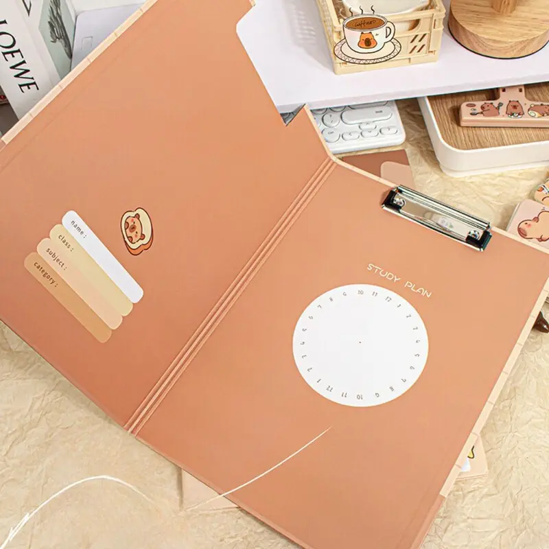 TOPER Papan Jalan Ujian Capybara With Cover Buka Tutup A4 Clipboard Lucu Motif Kapibara Tebal Aesthetic Cute Estetik 4