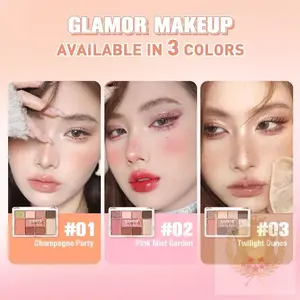 SANIYE eyeshadow 10 Colors Eyeshadow Palette 4 IN 1 Multi Fungsi Eyeshadow Contour Blusher Highlight Eye shadow Makeup Palette  E225