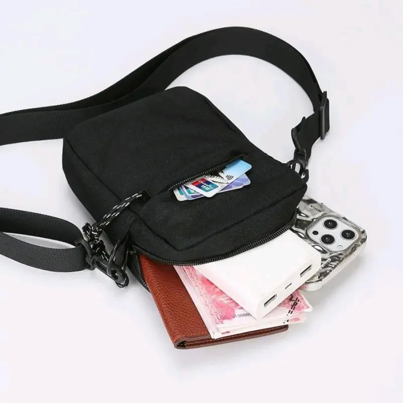 Tas Selempang Slingbag Pria Wanita Motif Smile Korea Simpel Minimalis 3