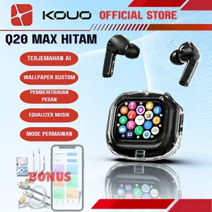 Promosi Hanya Hari Kamis AI VERSI TERBARU Q20 MAX [EXCLUSIVE KAIYO] KOUO TWS Q20 AI Earphone Wireless Layar Sentuh Dengan AI Cerdas Terjemahan Bahasa Earbuds Stereo Sorround Sound Semua Perangkat Factory Grosir