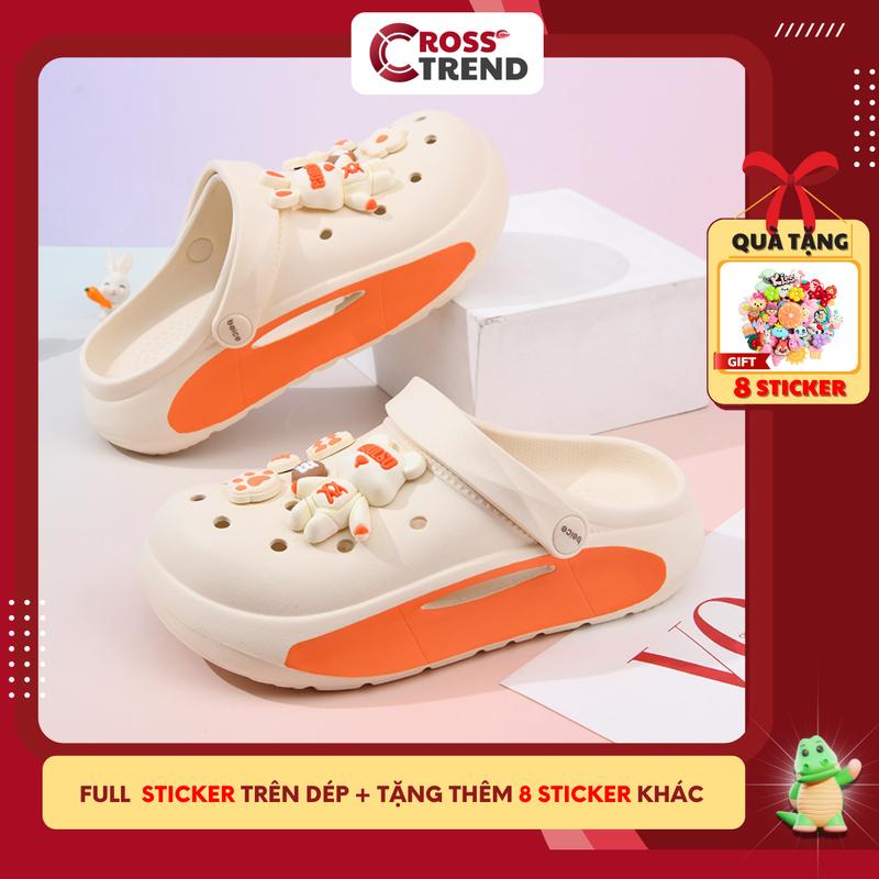 Dép cross, Dép sục nữ mới nhất 2024 đế cao 3,5cm GẤU BEAR dễ thương xinh xắn có quai hậu phong cách girl phố chống trơn trượt Shoes  DéP CROSS TREND