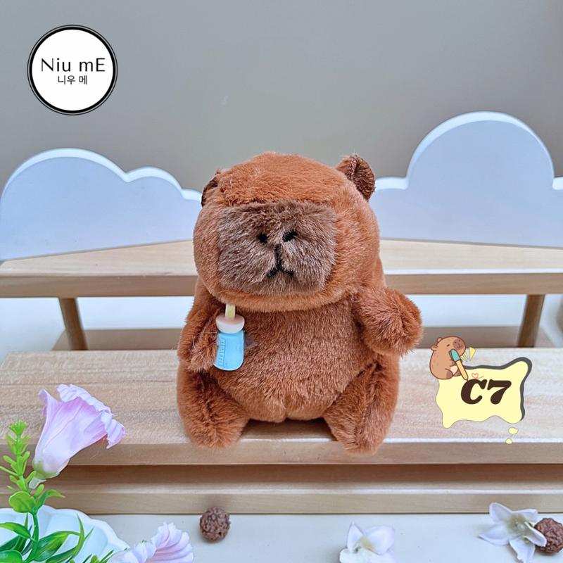 Gantungan Kunci Capybara Ingus Ayam Capybara Keychain Bag Charm Lucu Unik Plush Kado Hadiah Ulang Tahun Boneka Hiasan Capibara / Kapibara / Capybarra Bisa COD 7