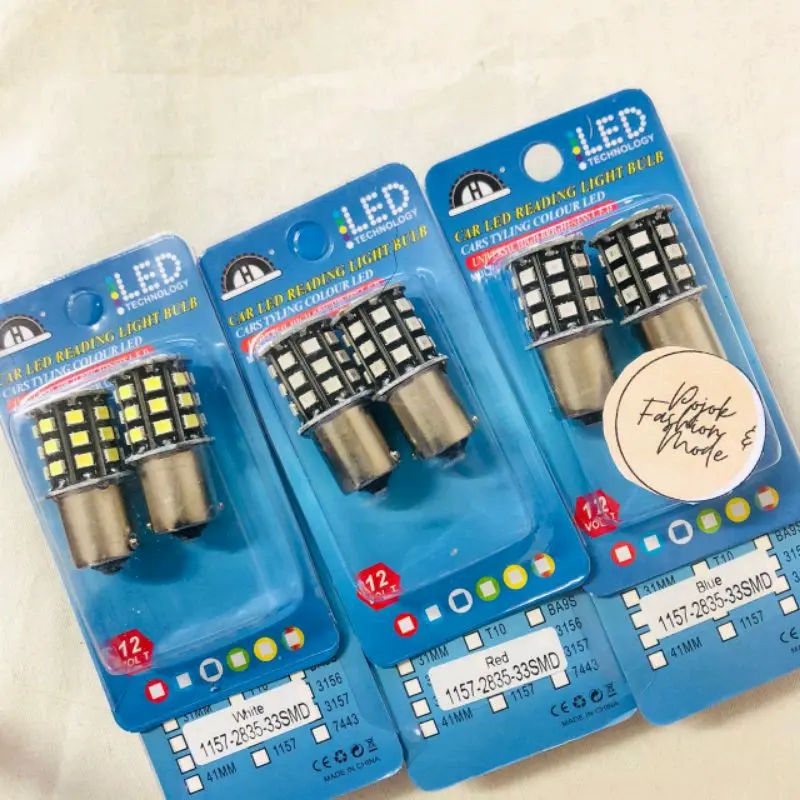 Bohlam.LED KAKI 1 , 12 VOLT , 1 PACK ISI 2 PCS Bohlam, 33 MATA LED Bohlam