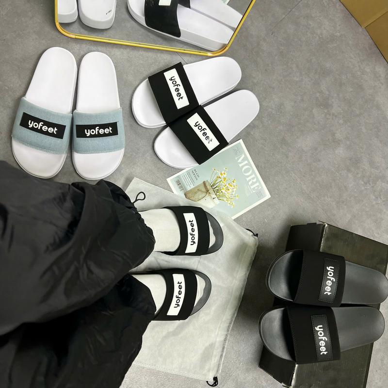 Dép nam nữ quai nỉ khâu mác yofeet tôn da nịnh chân đế api  Slipper 2