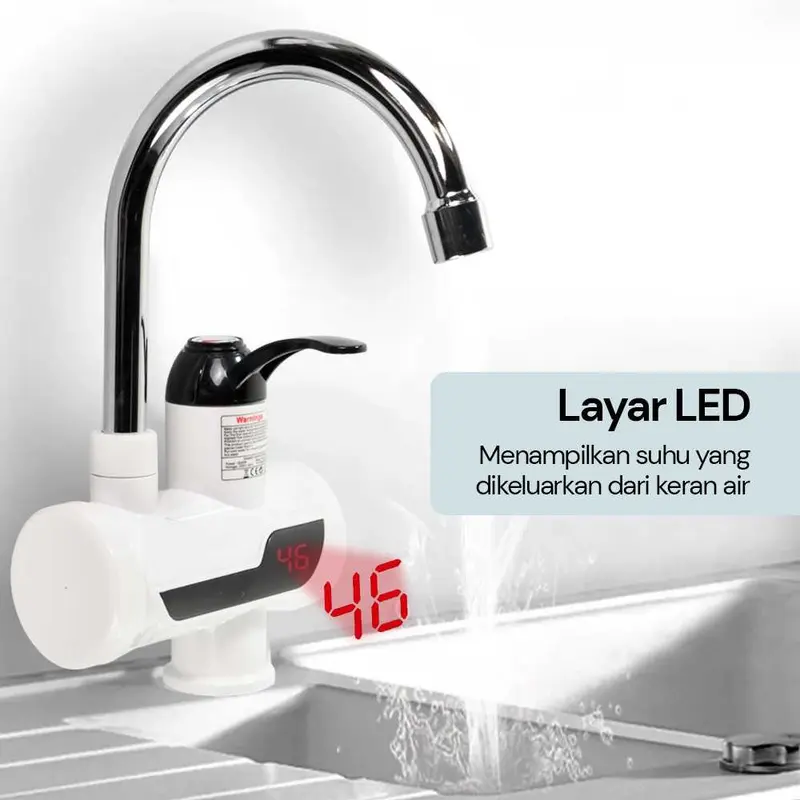 Temmax Keran Pemanas Air Electric Faucet 3rd Generation 3000W - RX-008 1