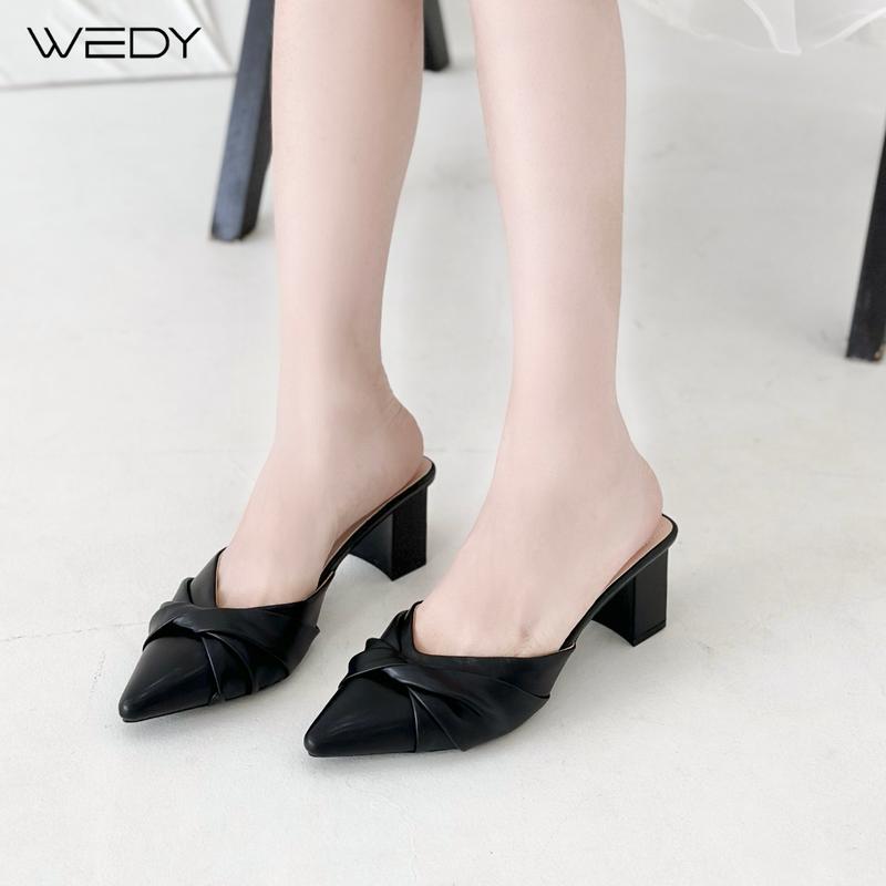 Product Introduction of [Hình thật]Dép nữ đế cao tôn dáng, Dép sục cao gót 7 phân dép nữ hottrend 2023 WD2316 Shoes GiàY DéP đế Cao Su Len 11