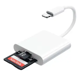 MGBB 2 in 1 SD+TF Card Reader i-phone to SD Card / TF Memory Card Read OTG Adapter Putih card  reader
