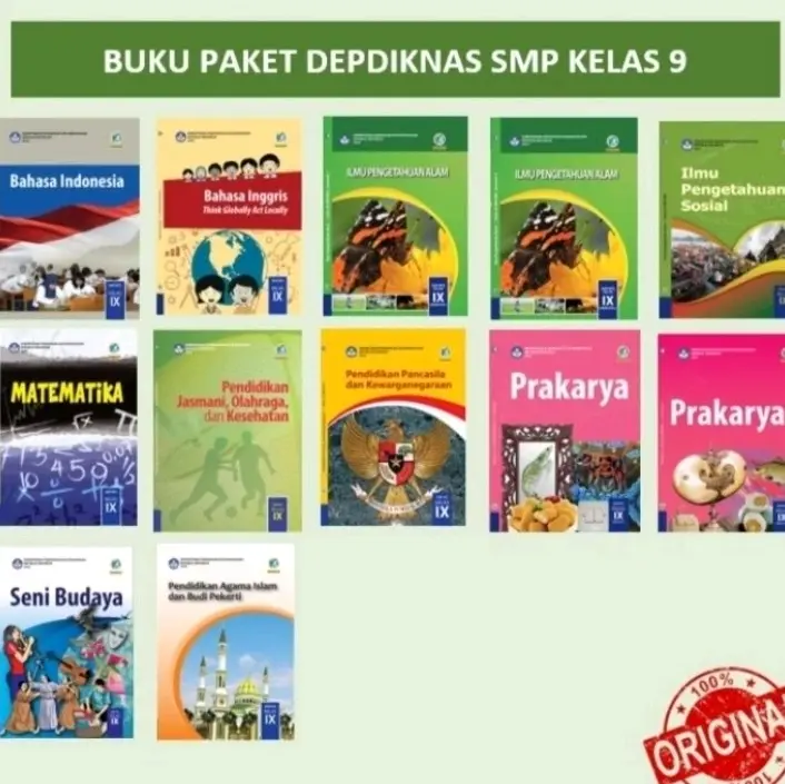 ORI harga satuan buku teks siswa k13 Kemendikbud untuk SMP/Mts kelas 9 edisi terbaru