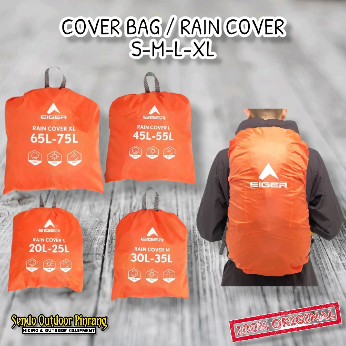 EIGER COVERBAG S-M-L-XL | Raincover