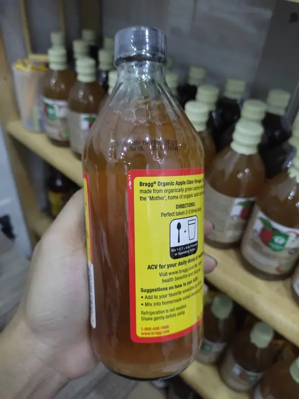 Giấm Táo hữu cơ Bragg- 473ml không có vô cơ giamtao organic giam tao 3