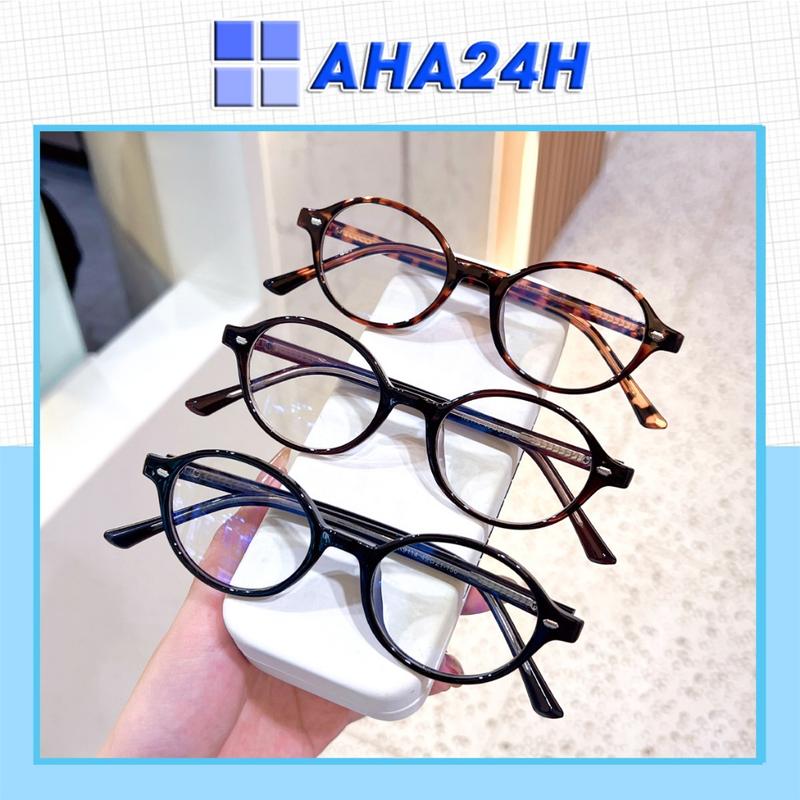 Mắt kính giả cận nữ gọng cốt kim loại AH2036 form mắt tròn thời trang hàn quôc 9114