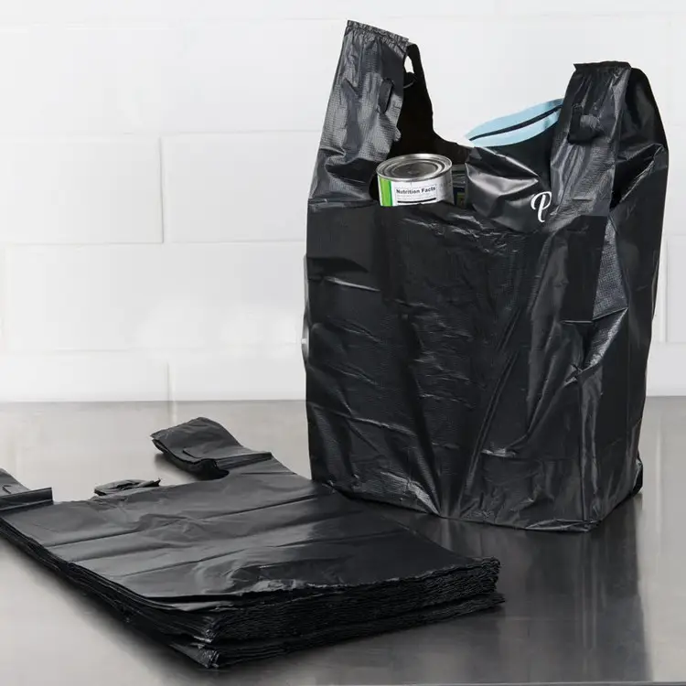 (Bịch 1kg) Túi Nilon Bóng Đen Đựng Rác Có Quai 5kg-10kg-15kg-20kg-25kg-30kg Chất Liệu PE+ Phụ Gia