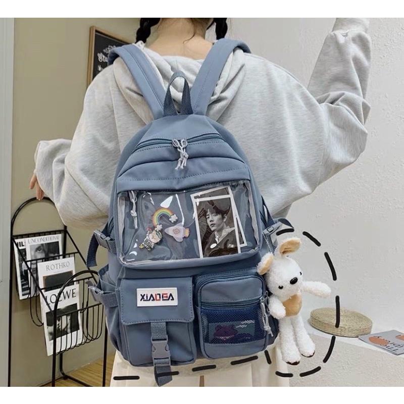 Product Introduction of Balo Ulzzang Hàn Quốc Thời Trang Đi Học Đi Chơi Phối Lưới Chống Thấm - BL HỒNG LÂM 9