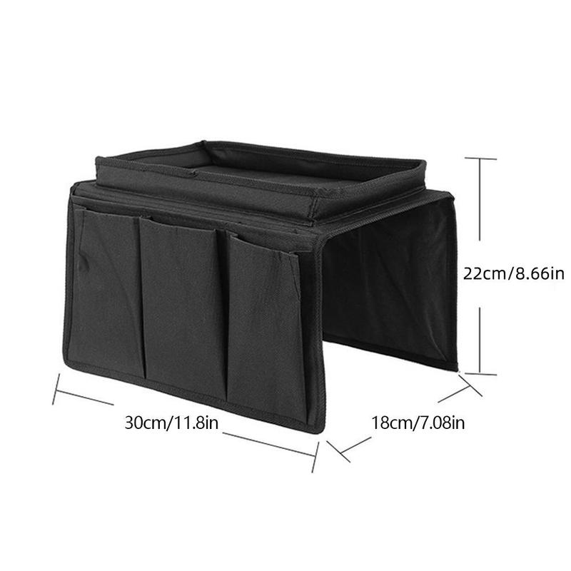 Sofa Armrests Storage Bag, Multifunctional Living Room Furniture Foldable Sofa Side Organizer for Remote Control, Snack, Magazines, Water Cup, Home Accessories 1