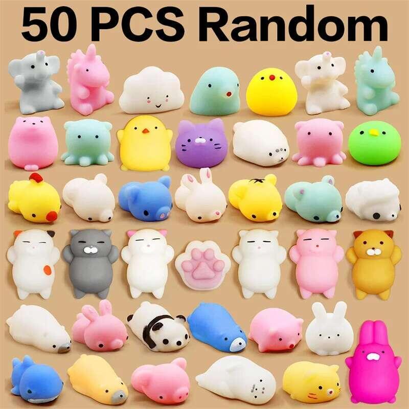 Product Introduction of 50-5PCS Mochi Squishies Kawaii Anima Squishy Kids Antistress Ball Squeeze Party Favors Stress Relief Toys For Birthday 0