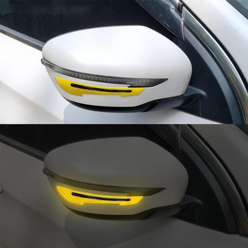 Product Introduction of 2pcs/set Car Rearview Mirror Reflective Sticker Safety Warning Reflective Sticker Car Rearview Mirror Decorative Strip 14