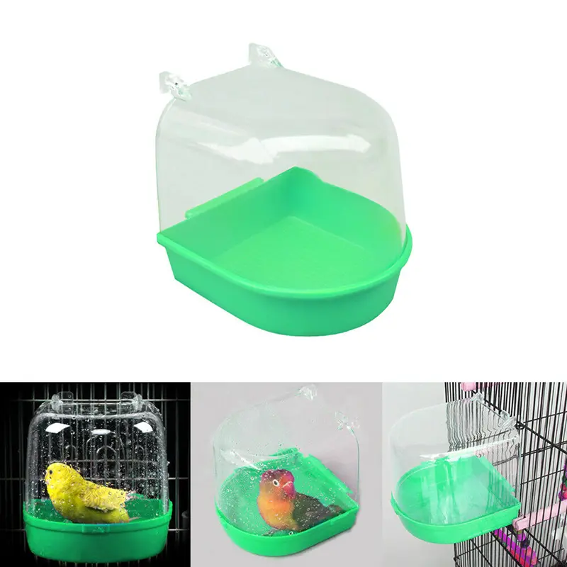 Hộp Tắm Nước Cho Chim Bằng Nhựa Dành Cho Vẹt Và Vẹt Bồn Tắm Bát Treo 5