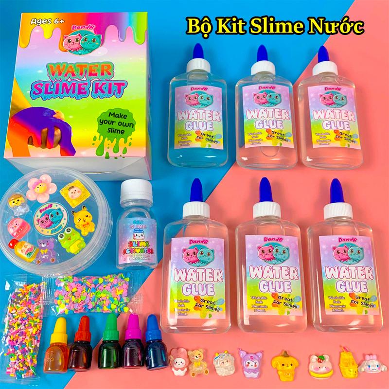 Bộ Kit Làm Slime Nước Water Slime 11 Món Đầy Đủ Màu Được Tự Chọn - Set Nguyên Liệu Làm Slime Trending Đồ Chơi Toy
