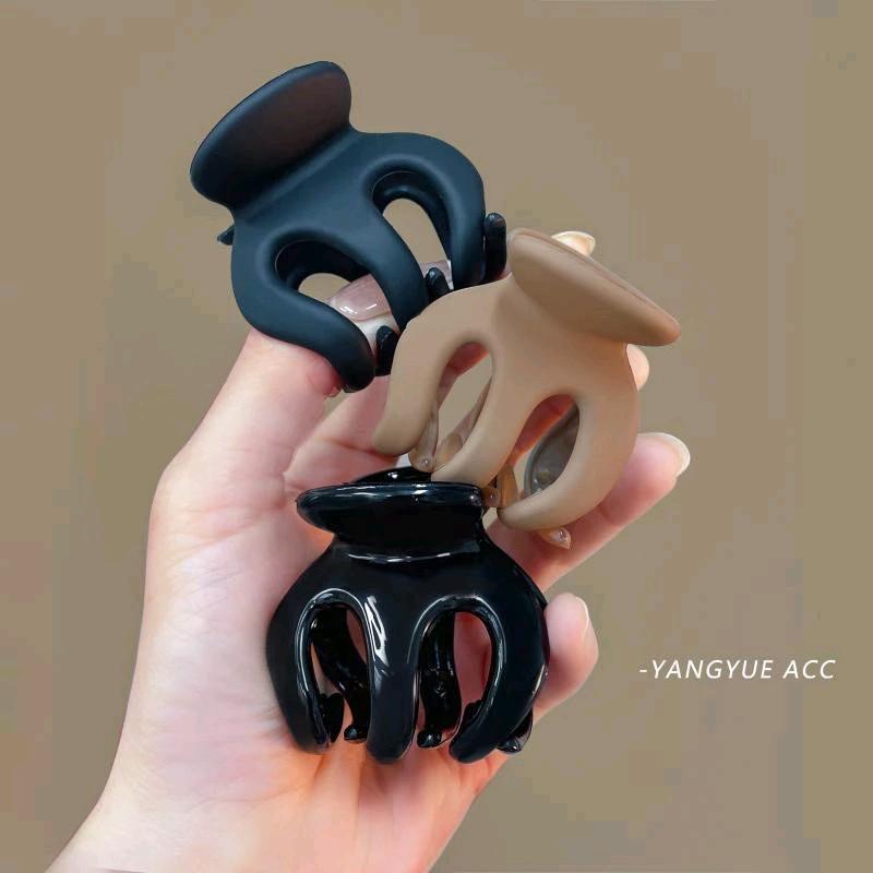  Set 2 Kẹp tóc quả bí 5cm 6 răng nhựa Acrylic phong cách Hàn quốc Nữ 