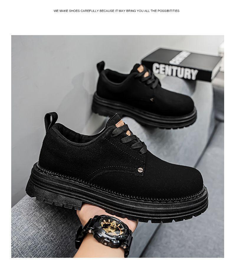 Product Introduction of Men's Shoes 2025 New Spring British Style Retro Low-top Work Boots Yellow Boots Men's Outdoor Sports Martin Boots Slipper 43