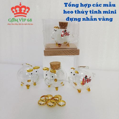  Ống Đựng Tiết KIệm Heo Đất Thủy Tinh Đựng Nhẫn Vàng Có Thể Dùng Decor Làm Quà Tặng Ống Tiết Kiệm Đựng Tiền Ống Tiết Kiệm Đựng Tiền Ống Heo 