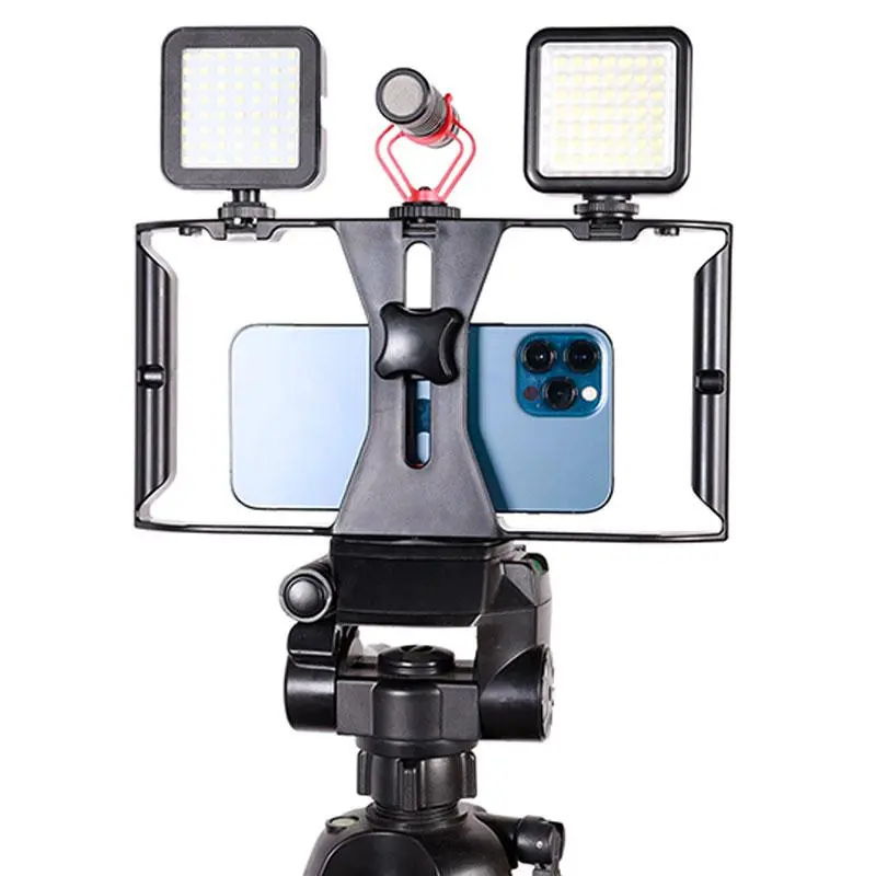 New Video Camera Cage Stabilizer Mount Holder Handheld Frame Film Rig Vlog Phone Accessories Selfie Smartphone Tripod Picture Cellphone