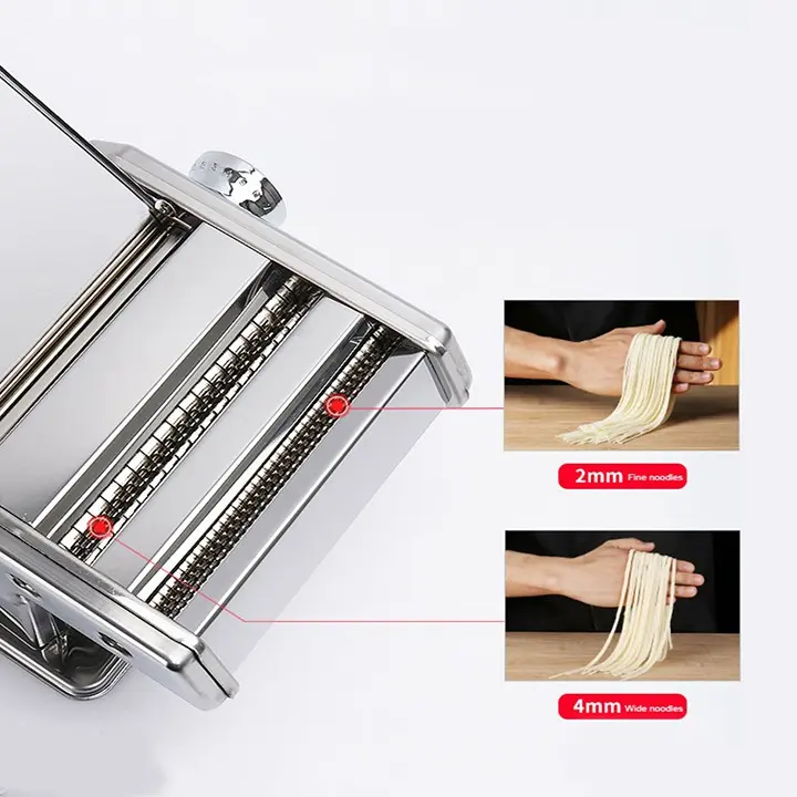 Máy cán mì, cắt mỳ sợi 2 lưỡi dao 6
