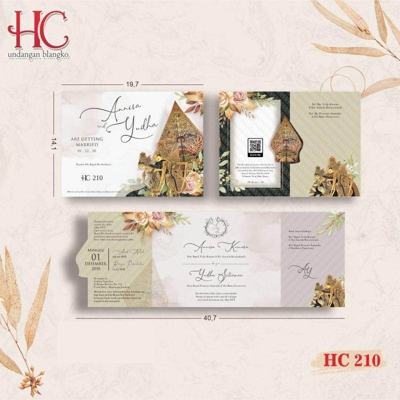 Undangan Pernikahan Kekinian   HC210 Elegan Modern Paket Lengkap 100 PCS Gratis Label & Plastik - JanjiKita | Default