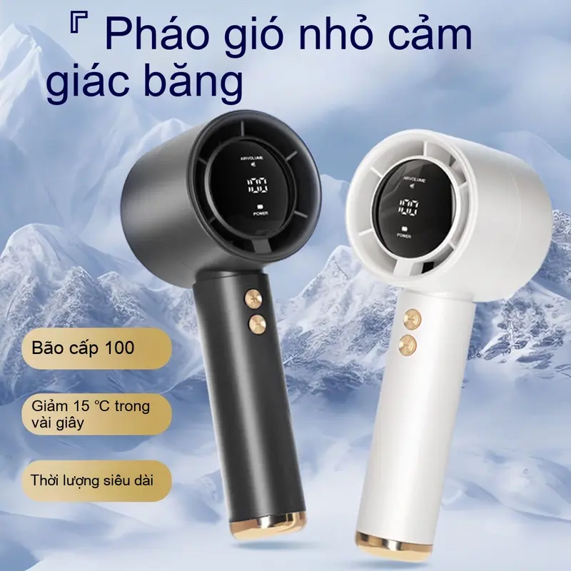 Quạt cầm tay USB 100 bánh răng tốc độ cao Quạt sạc cầm tay Tuổi thọ pin dài lâu 0