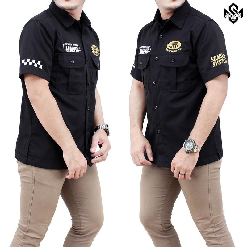 Workshirt SNSR MMXIV - Kemeja Workshirt Pria Lengan Pendek High Quality Basic Casual Distro 2